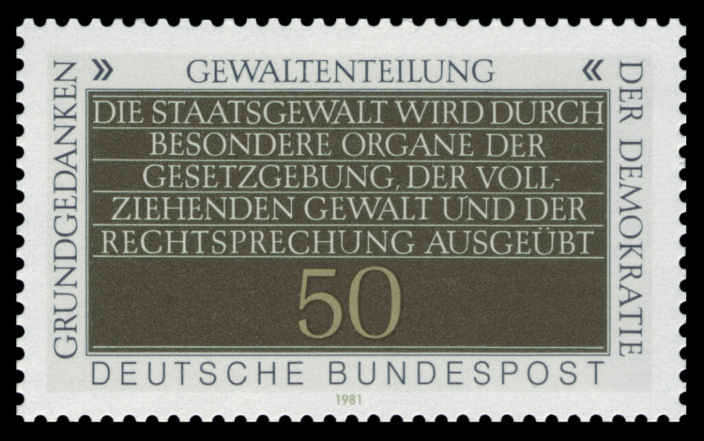 Grundgedanken der Demokratie: Sonderbriefmarke der Deutschen Bundespost von 1981